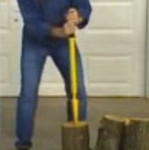 Колем дрова при помощи раскольника